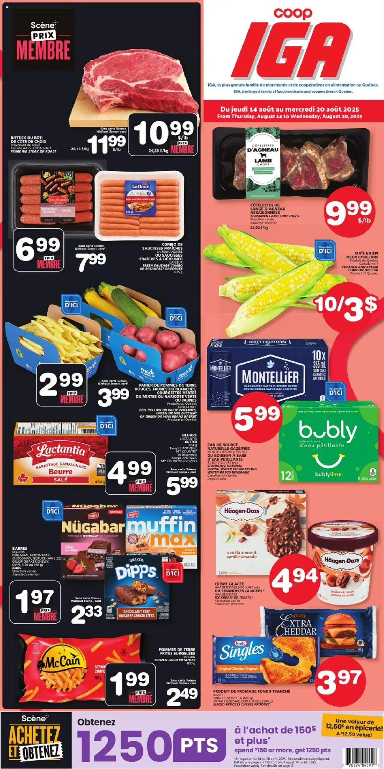 IGA flyer valid from Aug 14, 2025 - page number 1