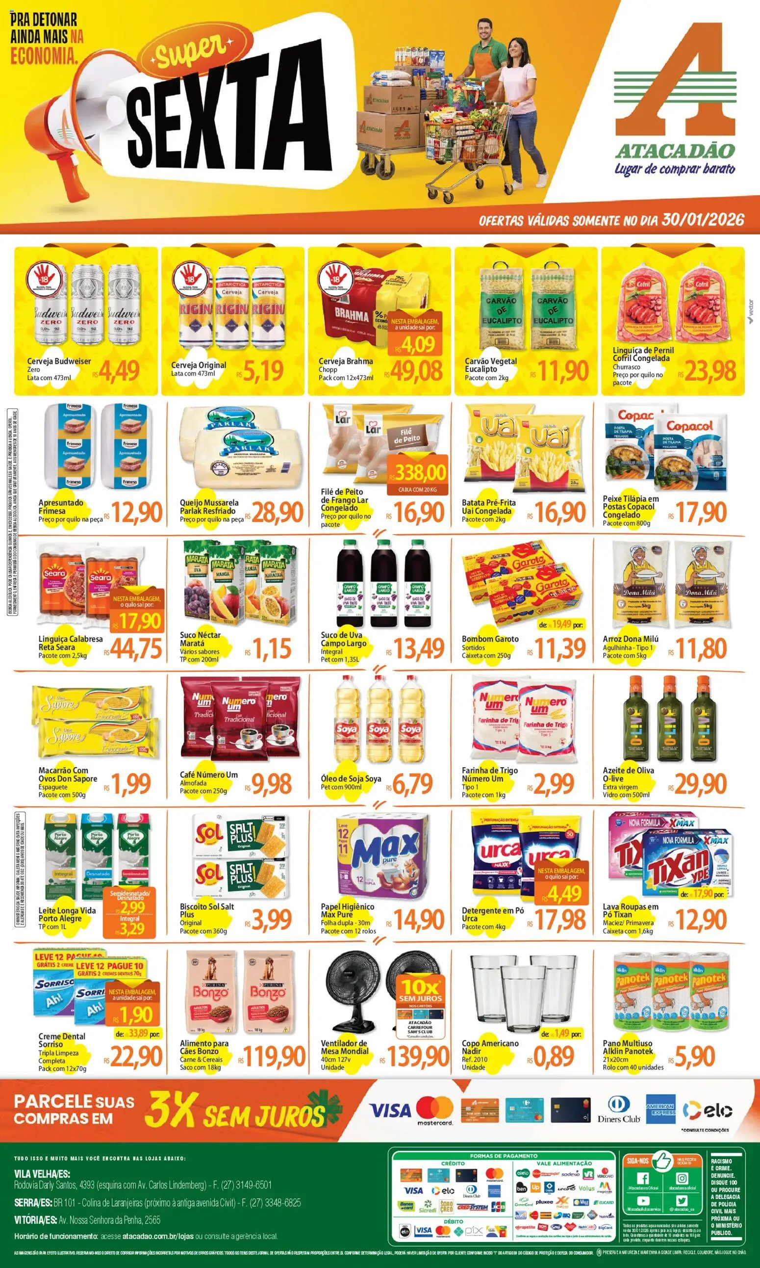 Pré-Visualização do folheto "Ofertas - ES" da loja Atacadão válido a partir de 30/01/2026