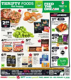 Un aperçu du dépliant Weekly flyer / circulaire du magasin Thrifty Foods est valide à partir 29 janv. 2026