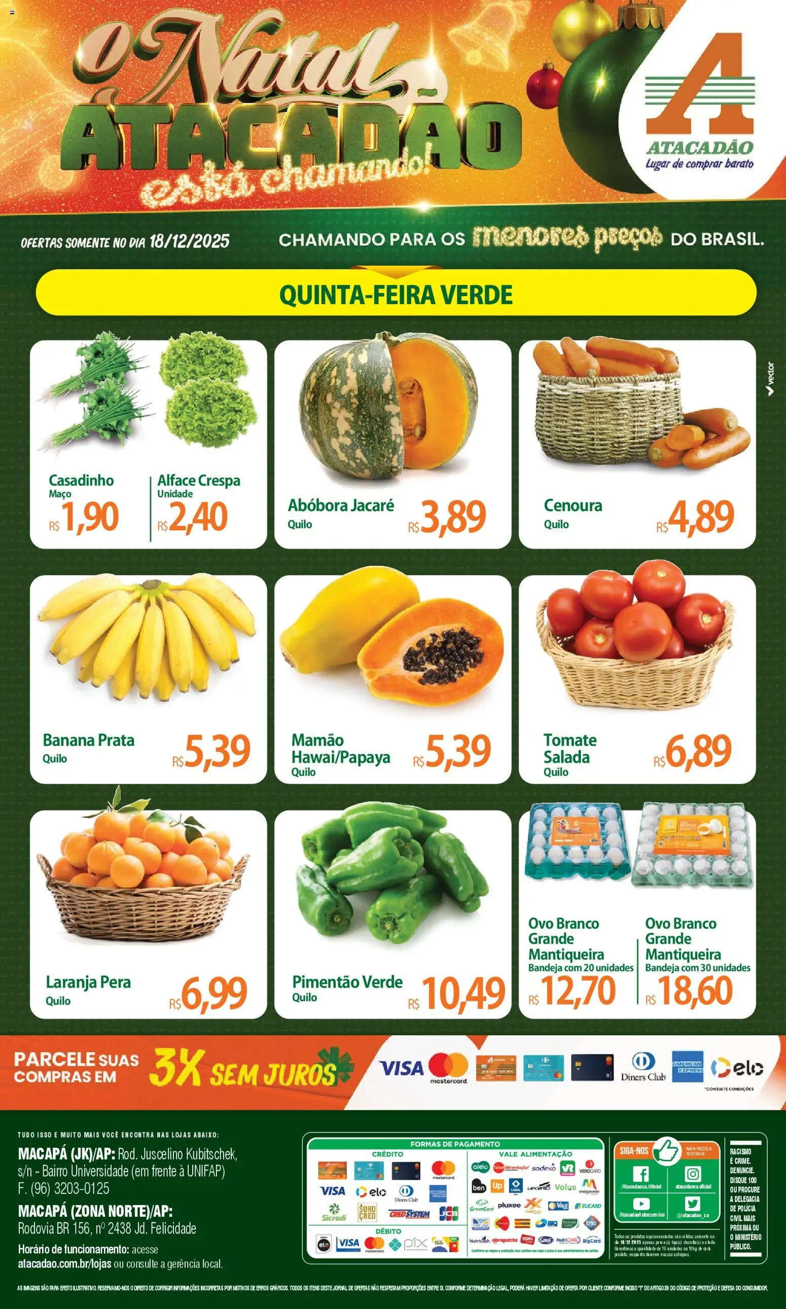 Pré-Visualização do folheto "Ofertas - AP" da loja Atacadão válido a partir de 18/12/2025