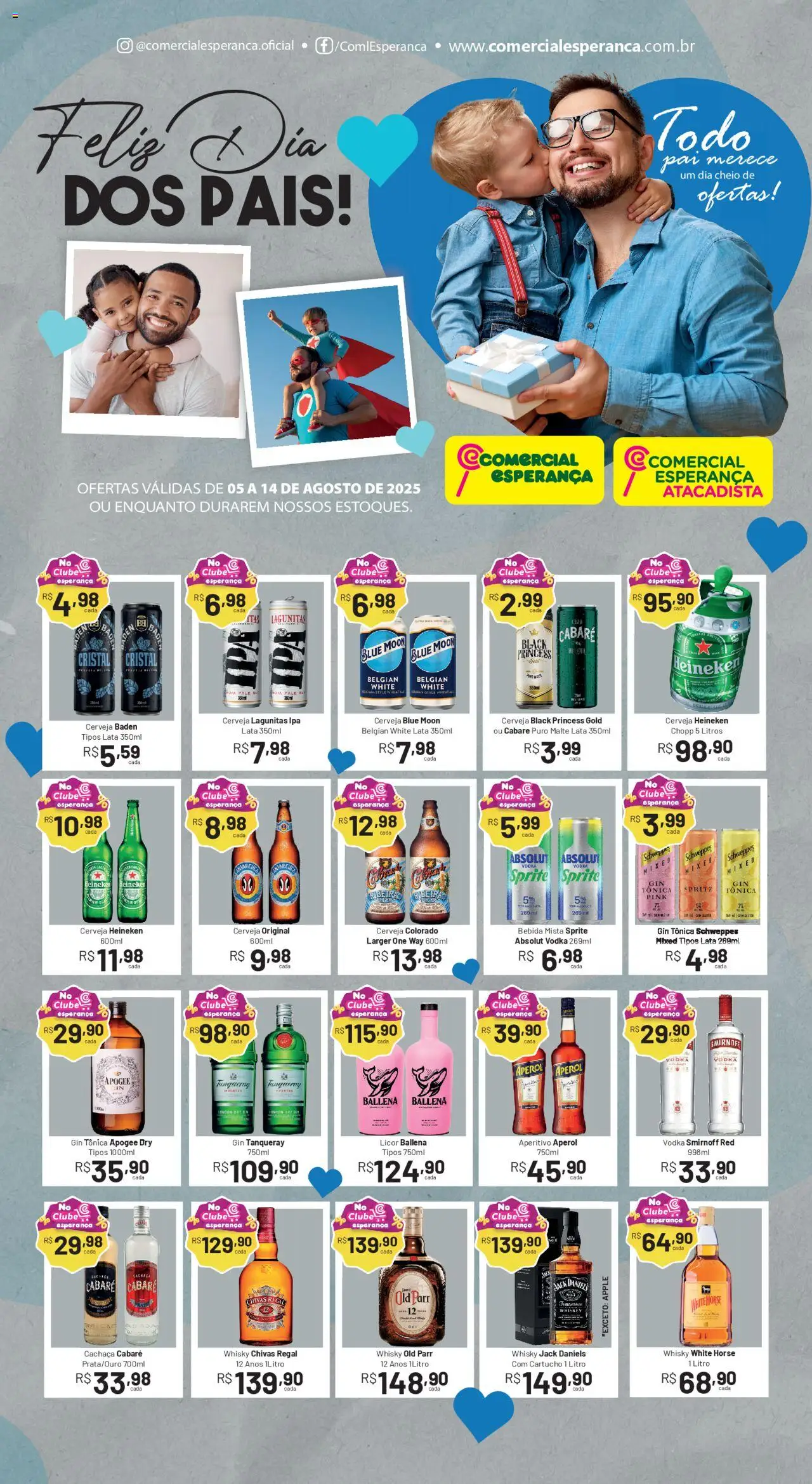 Comercial Esperança folheto "Ofertas Dia dos Pais" válido a partir de 05/08/2025 - número de página 1