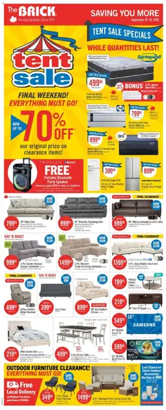 Preview of leaflet Weekly flyer / circulaire from shop The Brick is valid from Sep 12, 2025