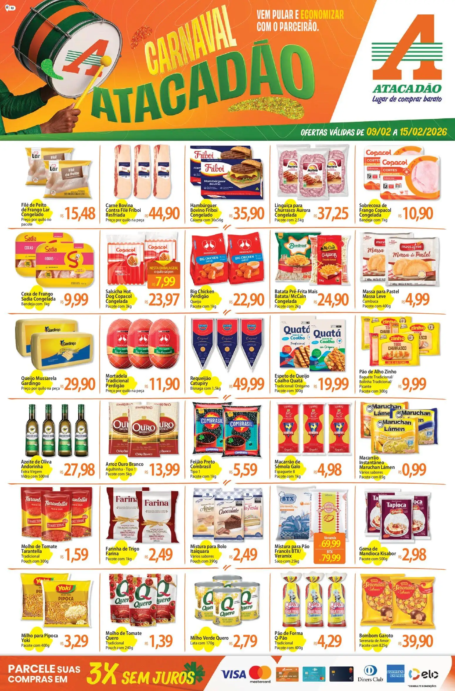 Pré-Visualização do folheto "Ofertas - RJ" da loja Atacadão válido a partir de 09/02/2026