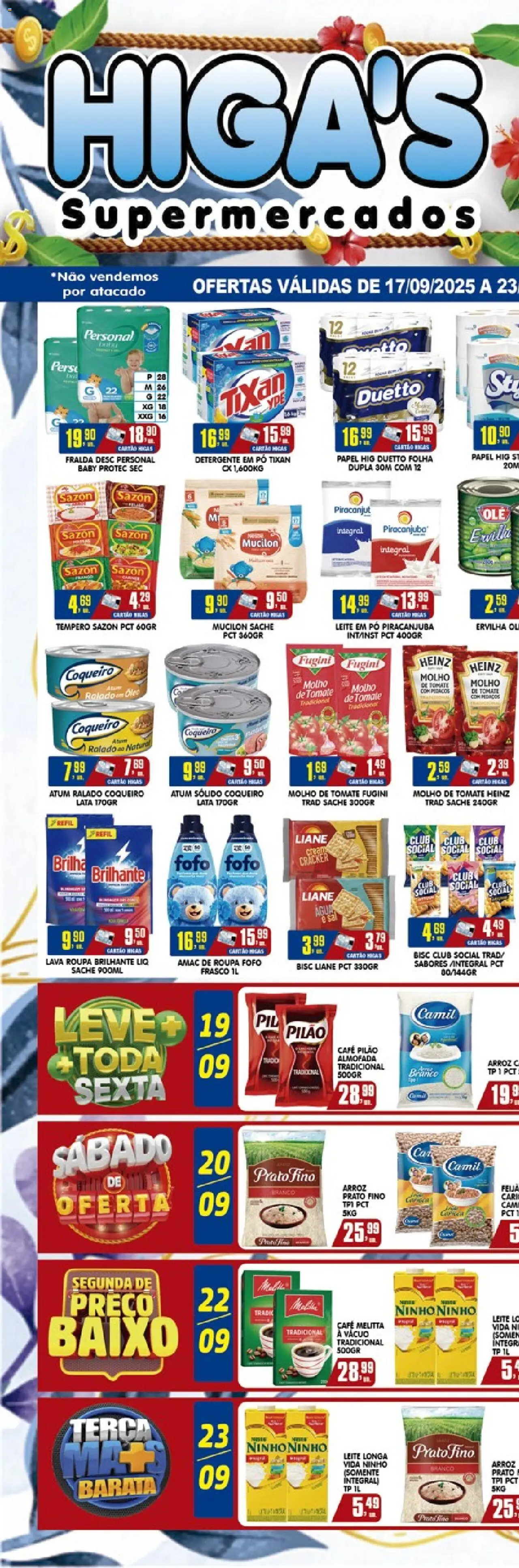 Higa's Supermercado folheto "Ofertas da semana" válido a partir de 17/09/2025 - número de página 1