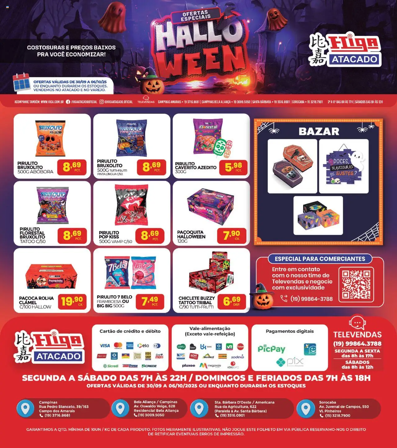 Higa Atacado folheto "Ofertas de Halloween" válido a partir de 30/09/2025 - número de página 1