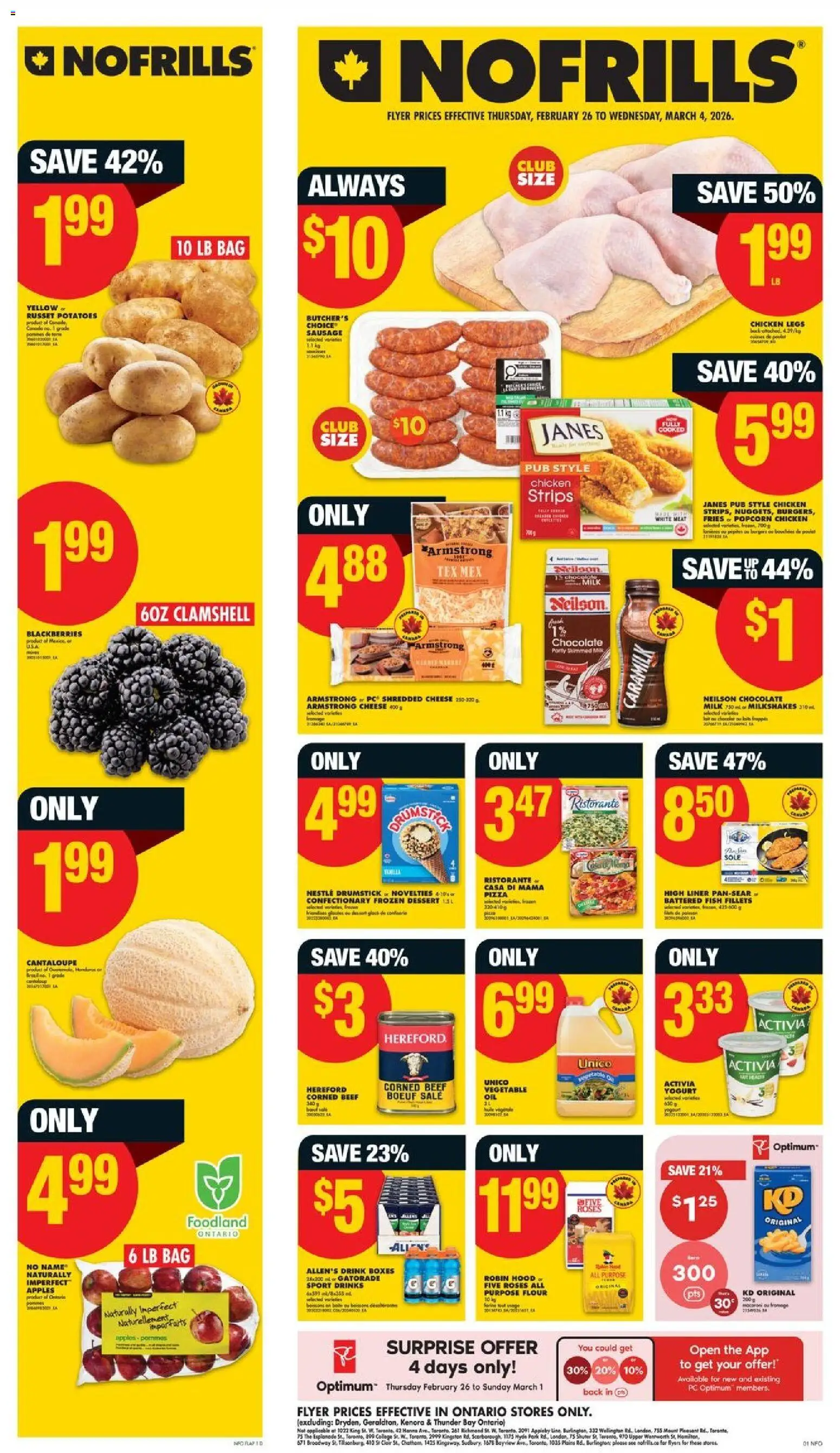 Preview of leaflet Weekly flyer / circulaire from shop No Frills is valid from Feb 26, 2026