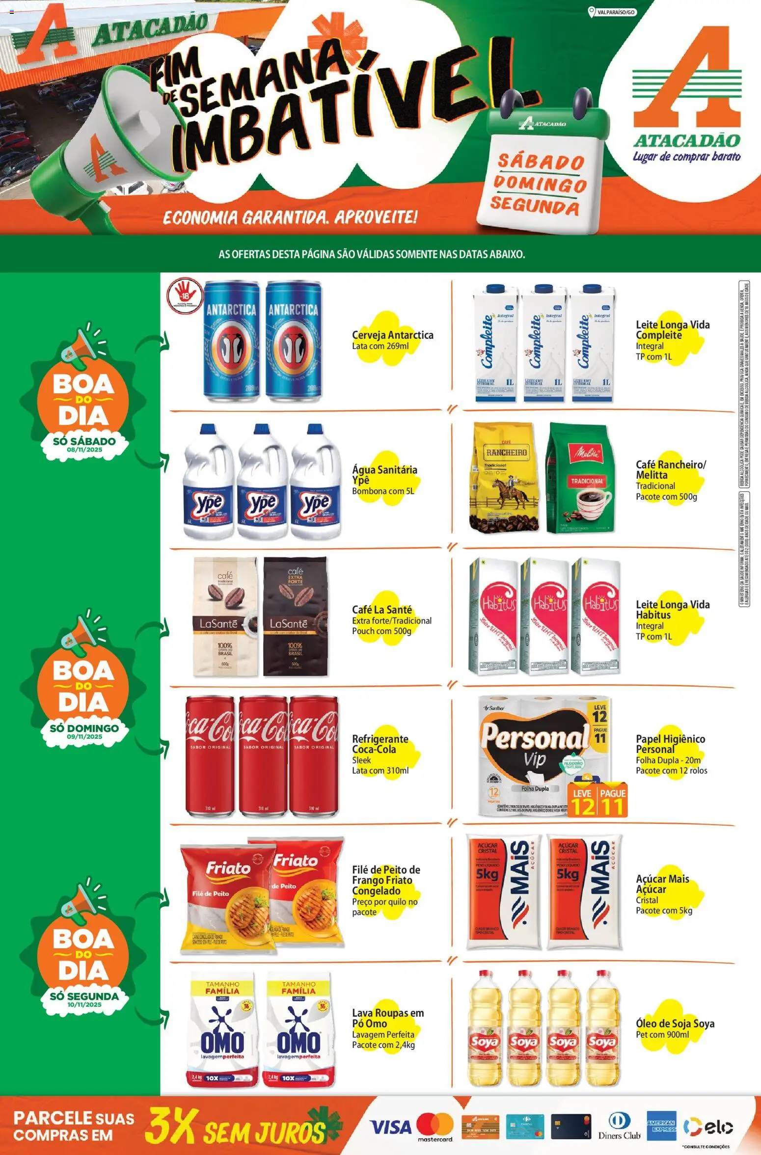 Pré-Visualização do folheto "Ofertas - GO" da loja Atacadão válido a partir de 08/11/2025