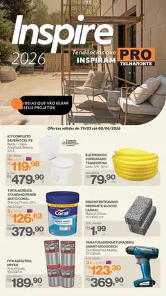 Pré-Visualização do folheto "Telhanorte ofertas Pro" da loja Telhanorte válido a partir de 19/03/2026