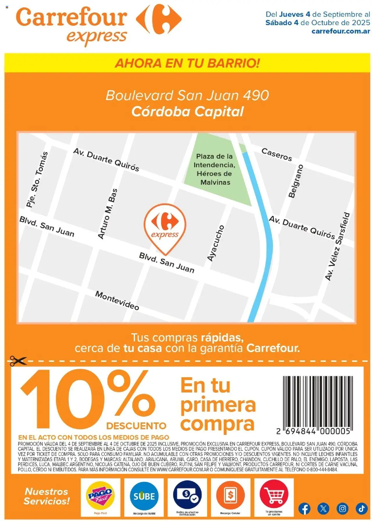 Carrefour Express | Boulevard San Juan 490, Córdoba del 04/09/2025 >> Catálogo