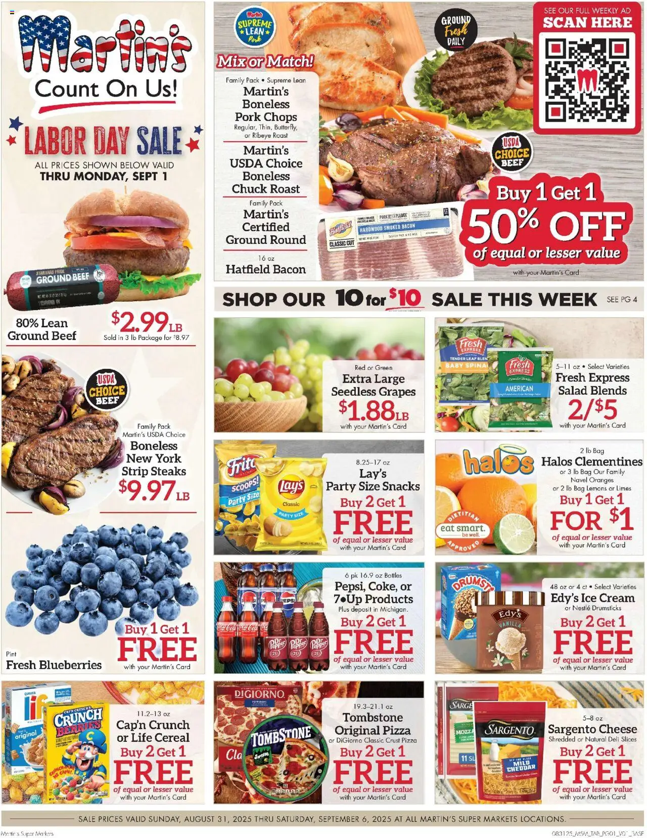 Martin’s Weekly Ad from 08/31/2025 - Flyer - Page number 1