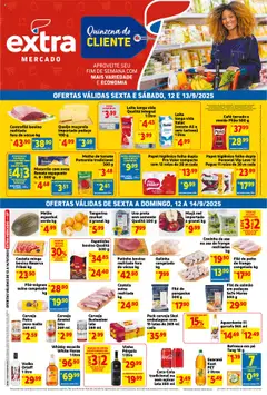 Pré-Visualização do folheto "Ofertas de Mercado Fim de Semana" da loja Extra válido a partir de 12/09/2025