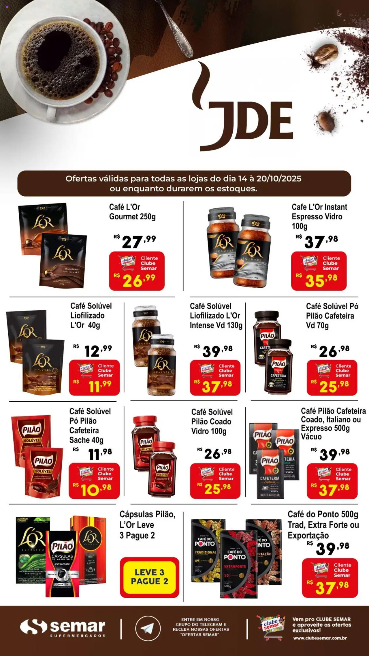 Semar Supermercado folheto "Ofertas JDE" válido a partir de 14/10/2025 - número de página 1