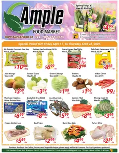 Un aperçu du dépliant Ample Food Market weekly flyer Brampton du magasin Ample Food Market est valide à partir 17 avr. 2026