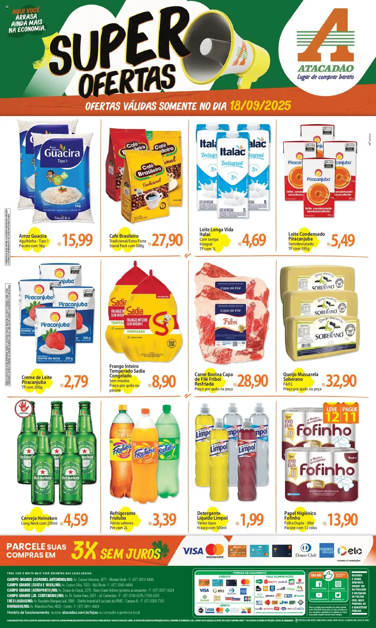 Atacadão folheto "Ofertas - MS" válido a partir de 18/09/2025 - número de página 1