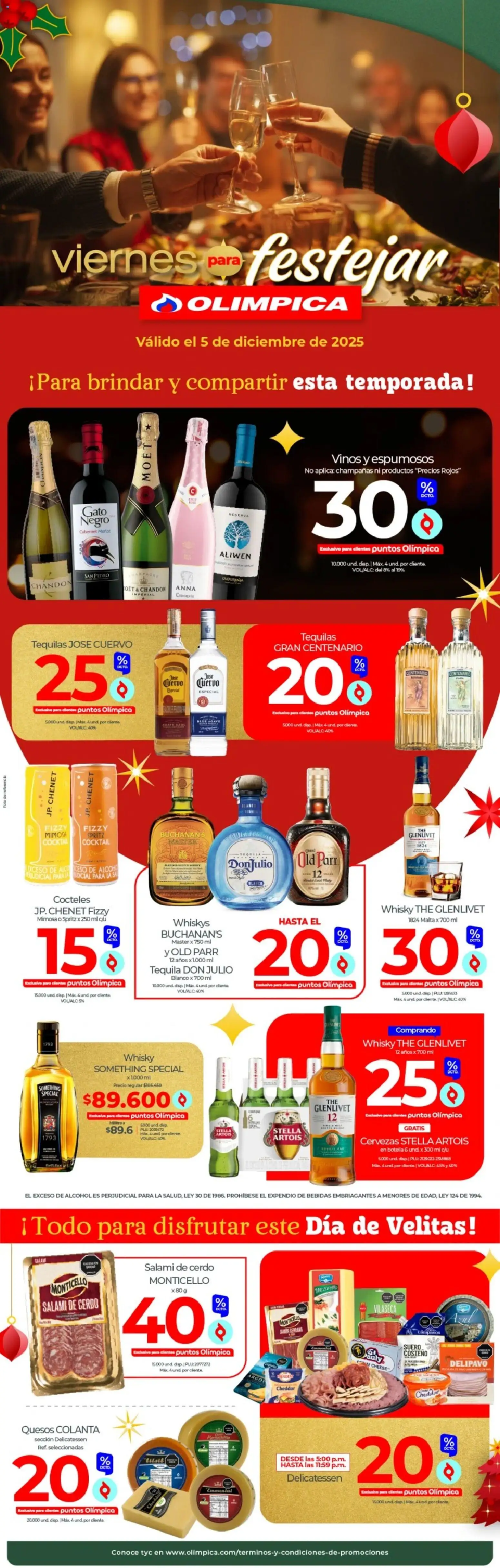  Vista previa del prospecto Viernes para festejar del almacen Olímpica válida del 05/12/2025 al 05/12/2025