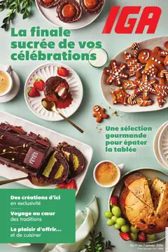 Preview of leaflet La finale sucrée de vos célébrations from shop IGA is valid from Jan 01, 2026