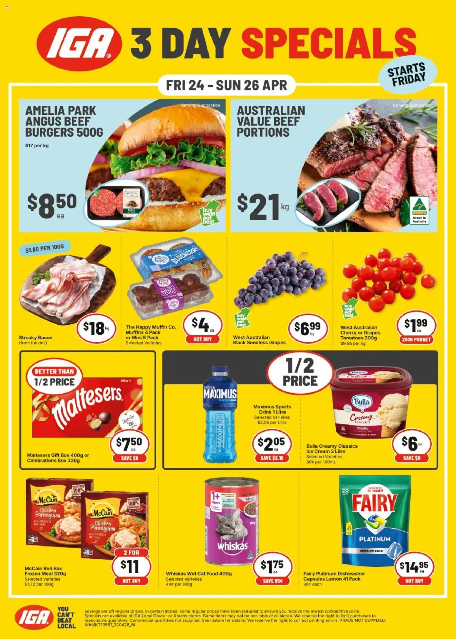 Preview of catalogue IGA Weekend Specials WA from shop IGA valid 24/04/2026