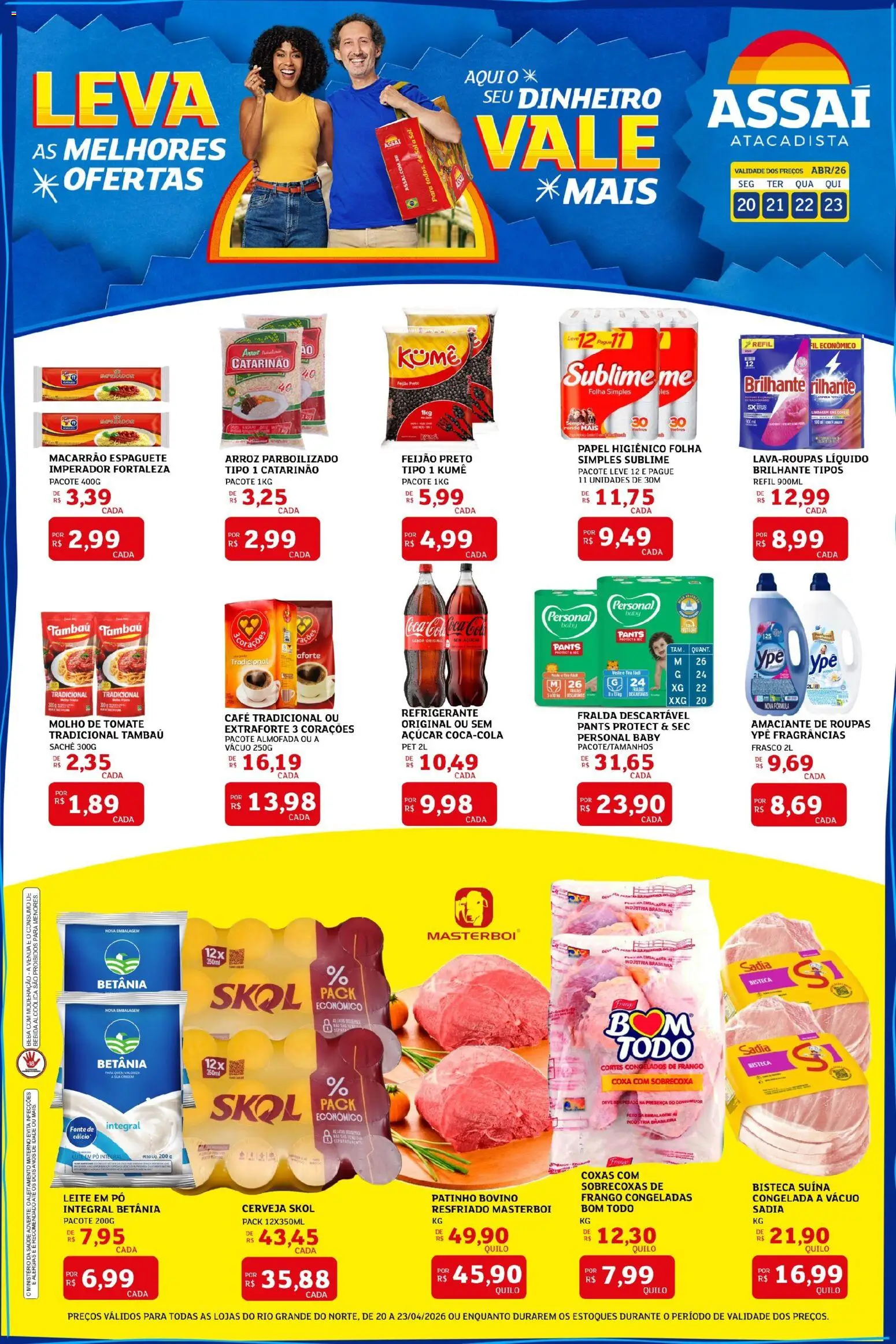 Pré-Visualização do folheto "Assaí Atacadista ofertas - RN" da loja Assaí Atacadista válido a partir de 20/04/2026
