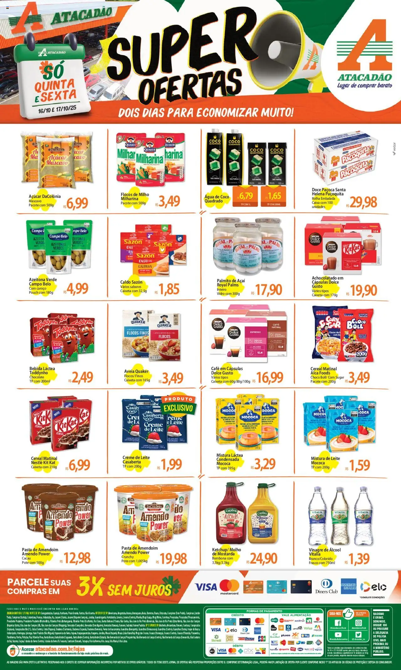 Atacadão folheto "Ofertas - SP" válido a partir de 16/10/2025 - número de página 1