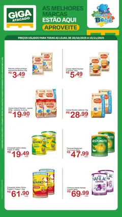 Pré-Visualização do folheto "Ofertas Festival do Bebê" da loja GIGA Atacado válido a partir de 20/10/2025