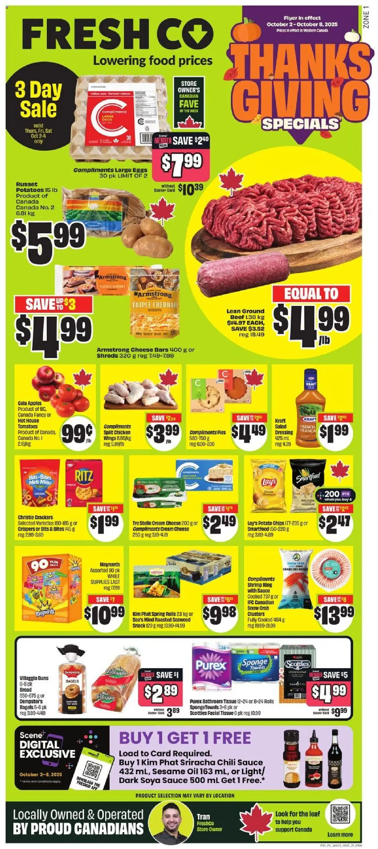 FreshCo flyer valid from Oct 02, 2025 - page number 1