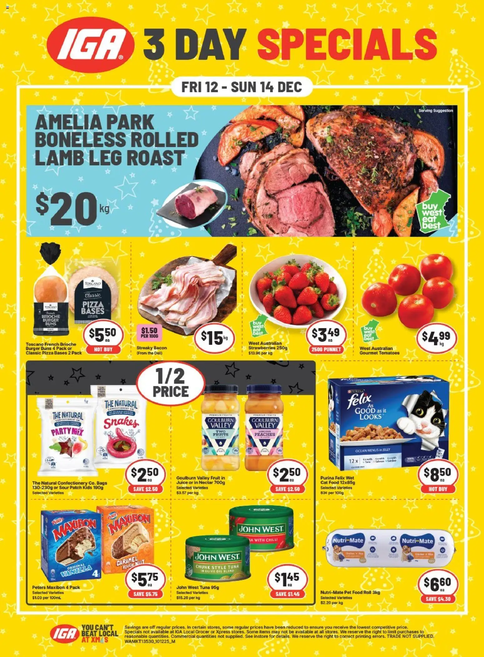 Preview of catalogue 3 Day Specials WA from shop IGA valid 12/12/2025