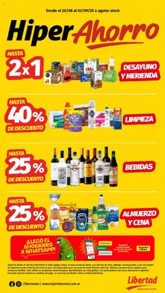 Vista previa del folleto de la tienda Hipermercado Libertad válido desde el 20/08/2025 