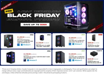 Preview of leaflet Black Friday Flyer from shop Canada Computers is valid from Nov 14, 2025