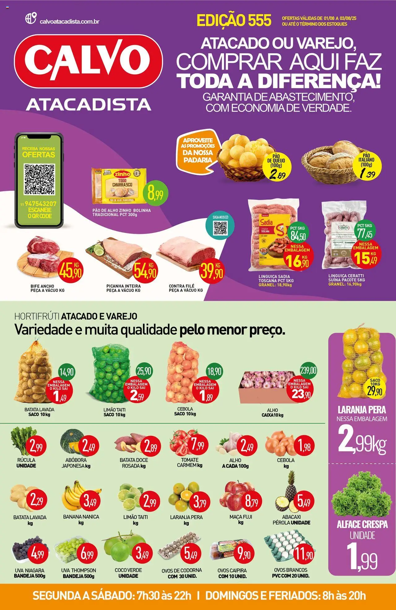 Calvo Atacadista folheto "Ofertas da semana" válido a partir de 01/08/2025 - número de página 1