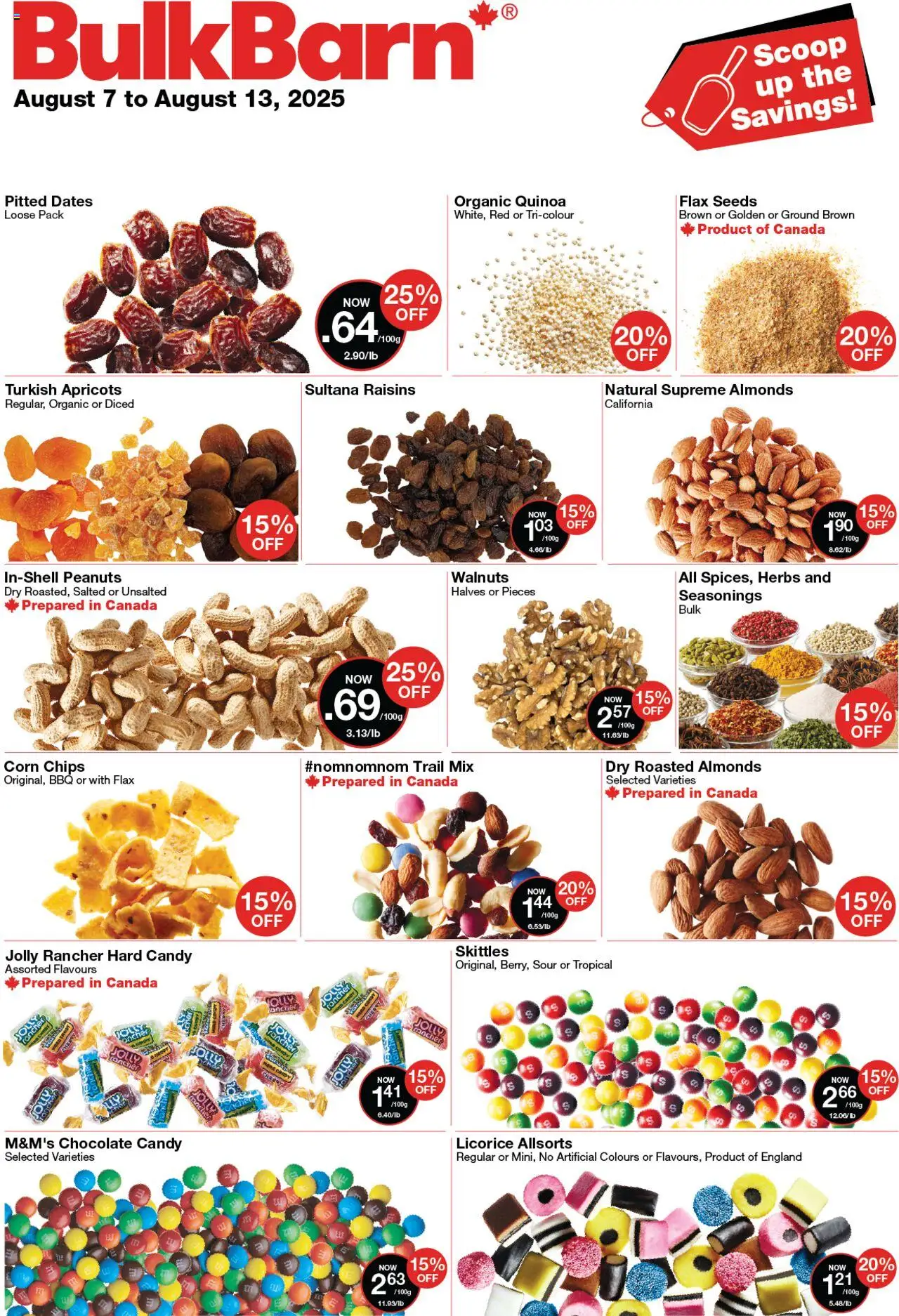 Bulk Barn flyer valid from Aug 07, 2025 - page number 1