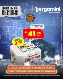 Pré-Visualização do folheto "Supermercado Bergamini ofertas Quinta de Bebidas" da loja Supermercado Bergamini válido a partir de 23/04/2026