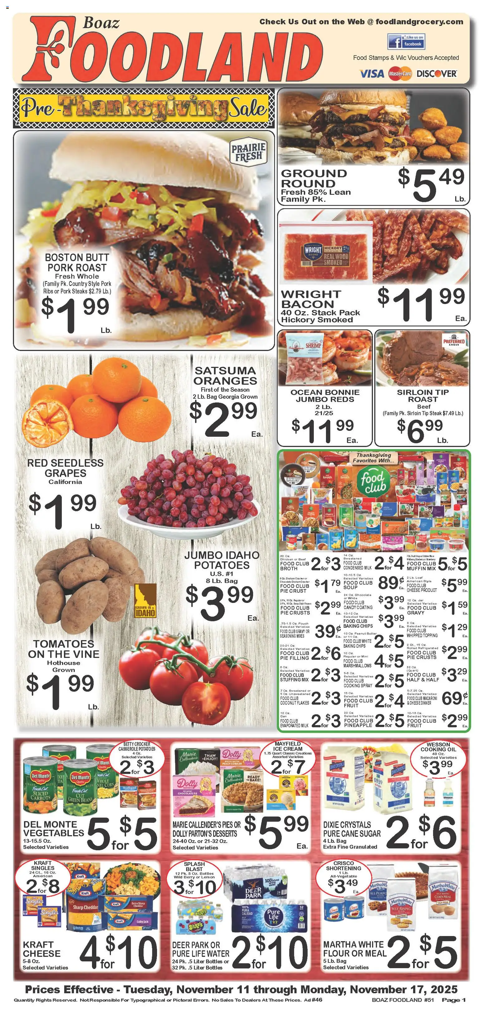 Ad Preview of Foodland Weekly Ad from 11/11/2025