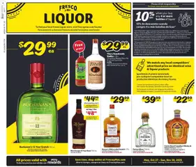 Ad Preview of Fresco y Más Alcohol Flyer from 10/27/2025