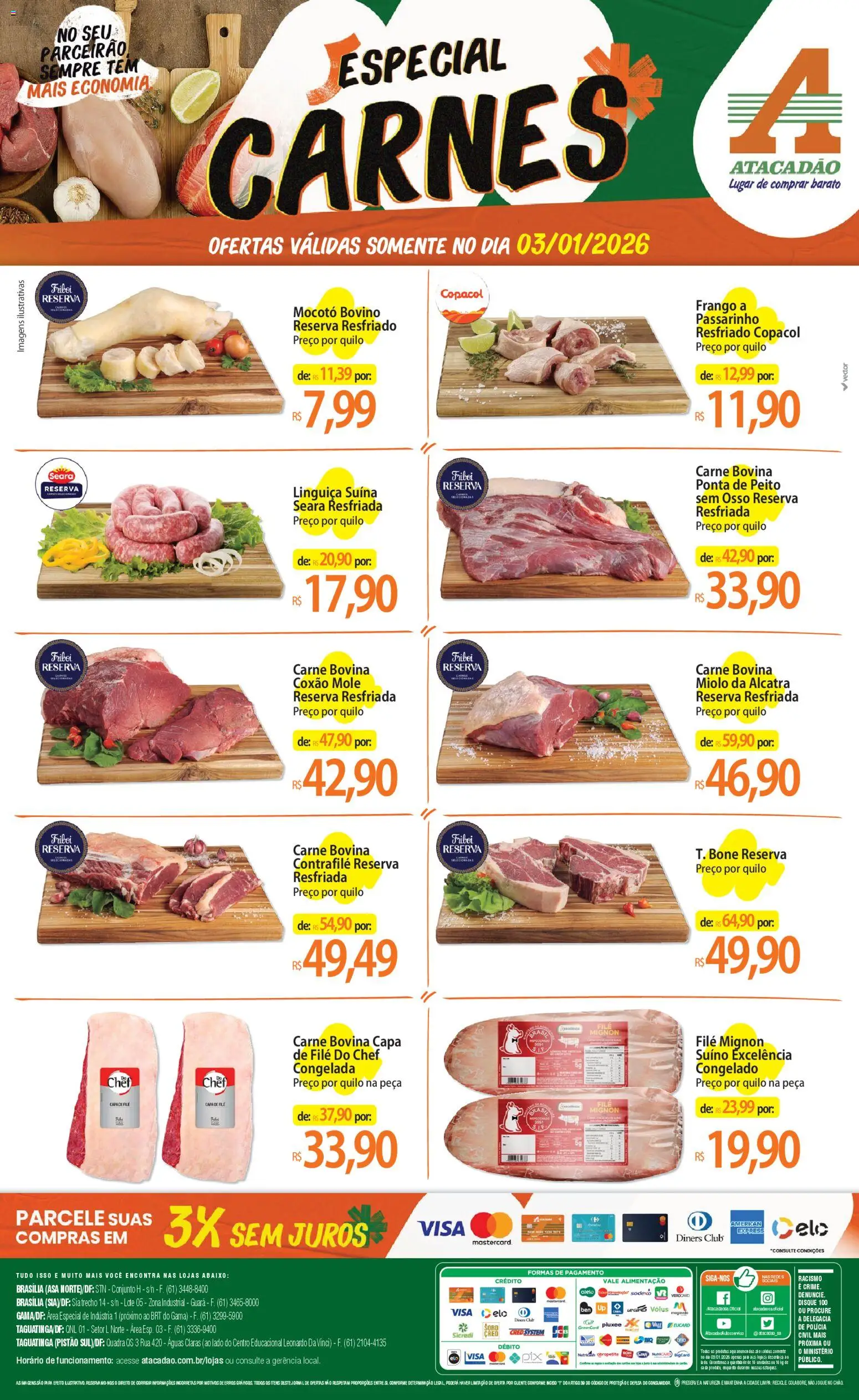 Pré-Visualização do folheto "Ofertas - DF" da loja Atacadão válido a partir de 03/01/2026