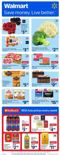 Preview of leaflet Weekly Flyer from shop Walmart is valid from Sep 18, 2025