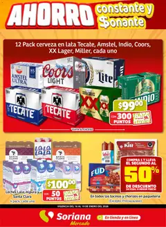 Vista previa las ofertas de la tienda Soriana - Fin de Semana Mercado: Ver, Tab, Chis, Camp, Yuc y Q. Roo desde el 16/01/2026 