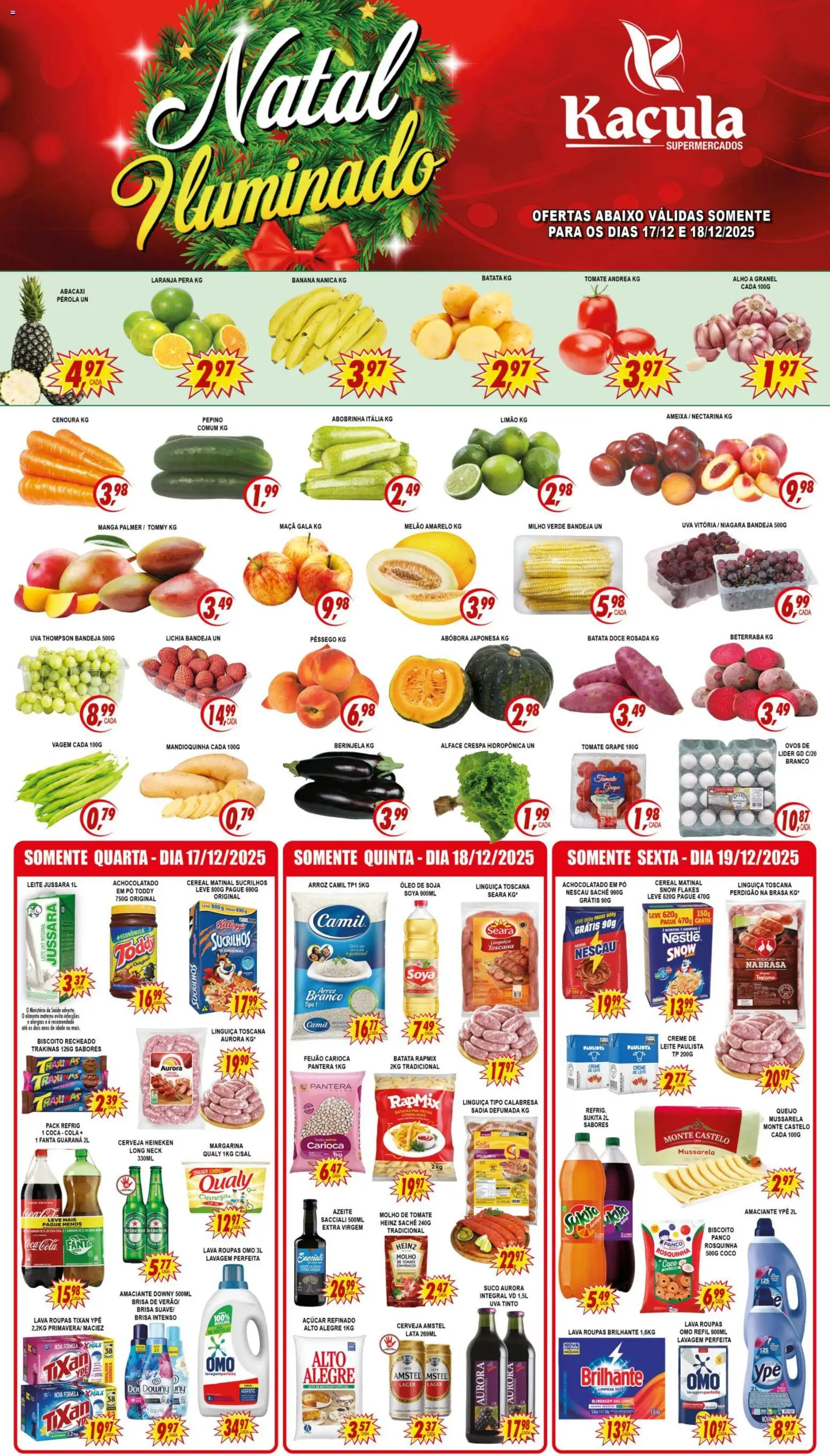 Pré-Visualização do folheto "Ofertas de Natal" da loja Kaçula válido a partir de 17/12/2025