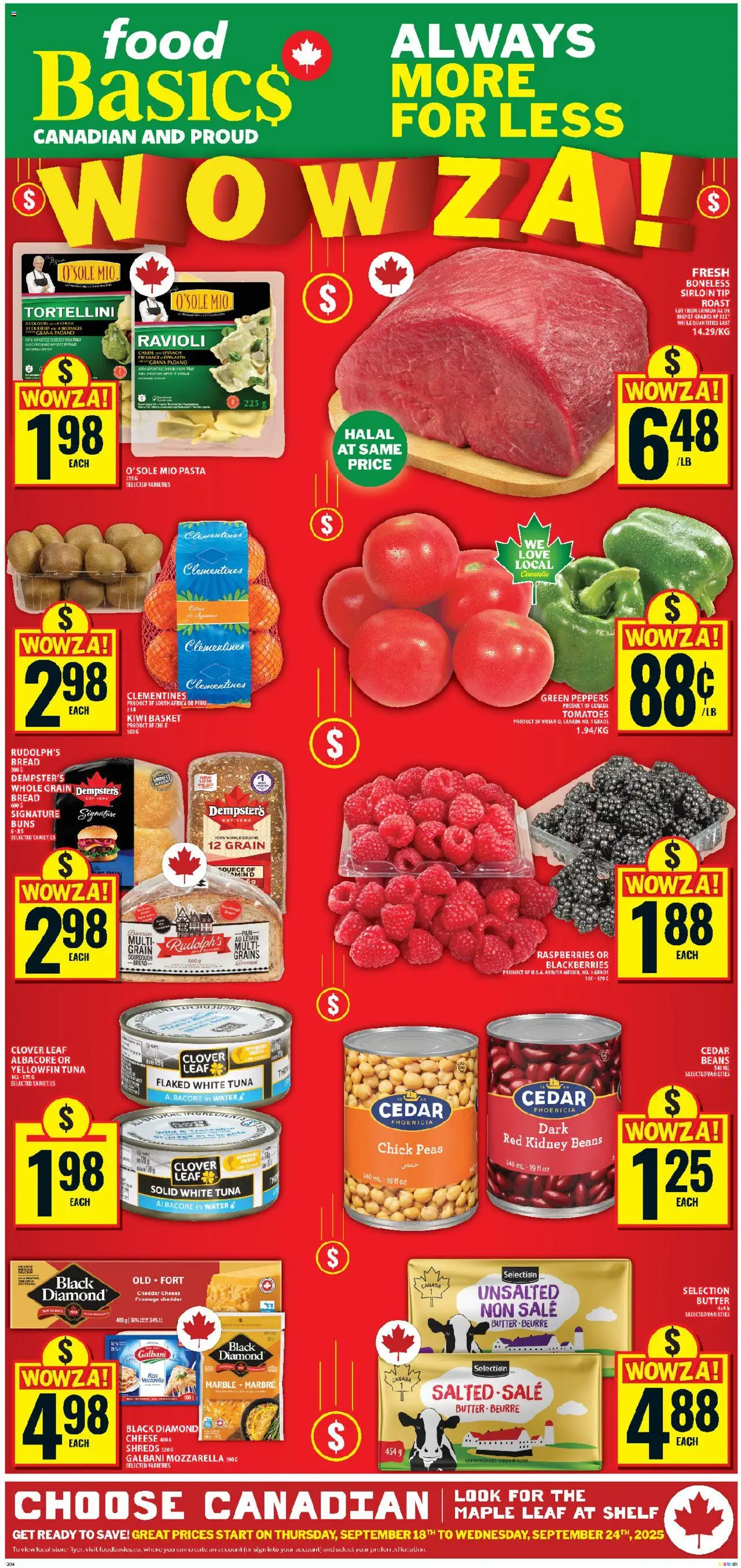 Food Basics flyer valid from Sep 18, 2025 - page number 1