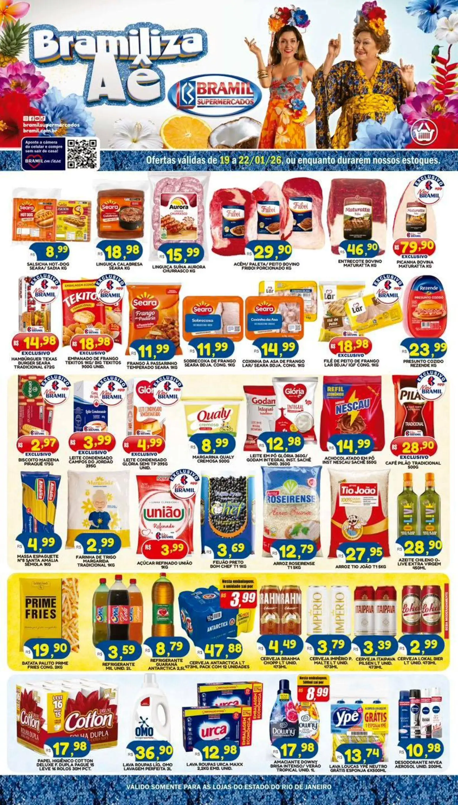 Pré-Visualização do folheto "Ofertas da semana" da loja Bramil Supermercados válido a partir de 19/01/2026