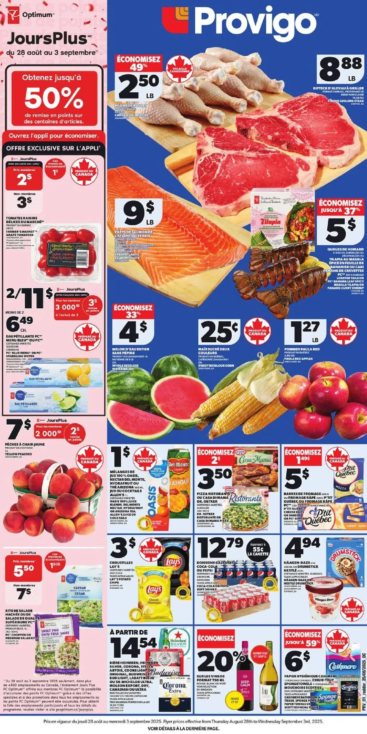 Provigo flyer valid from Aug 28, 2025 - page number 1