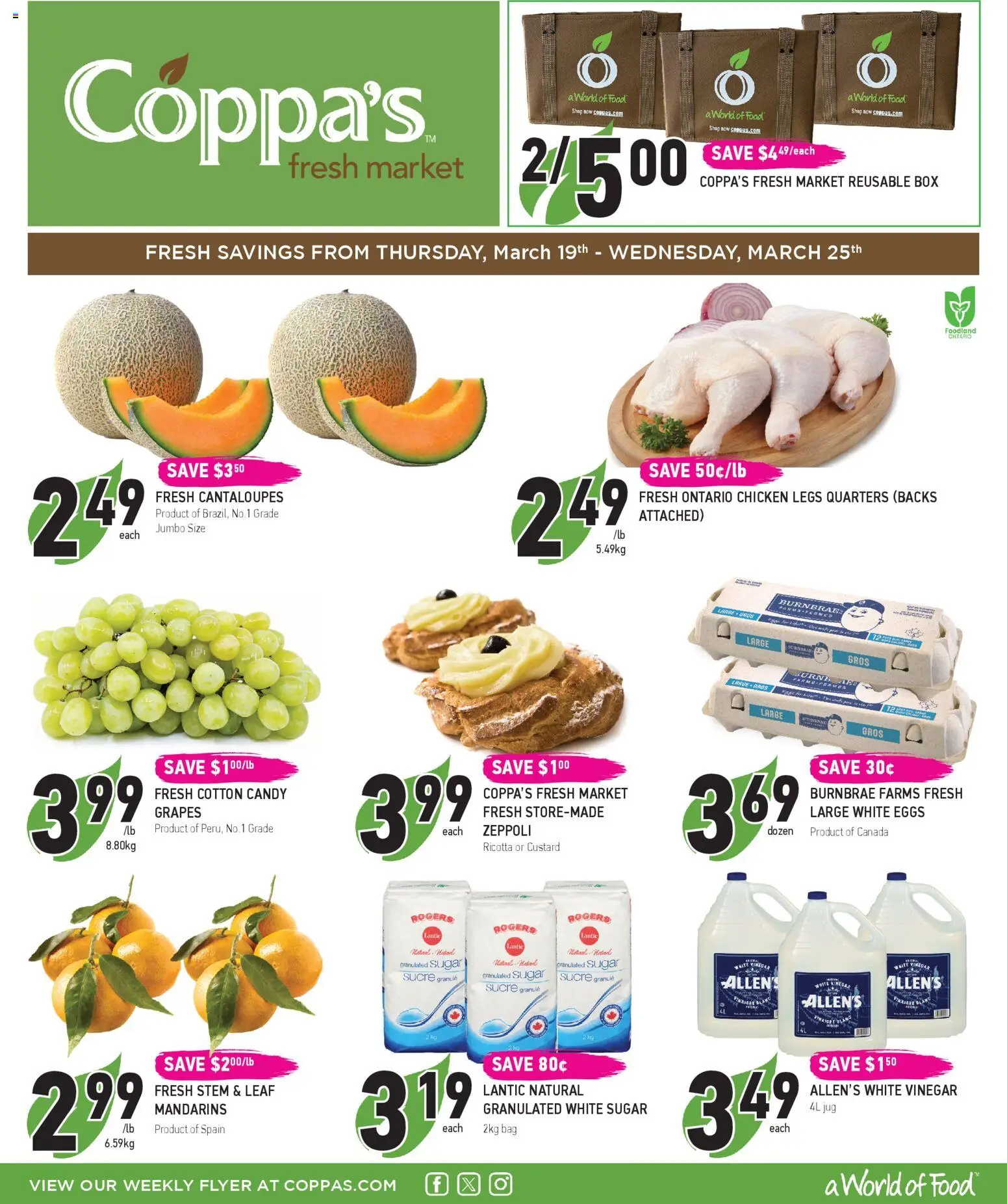 Preview of leaflet Coppas Fresh Market weekly flyer / circulaire from shop Coppas Fresh Market is valid from Mar 19, 2026