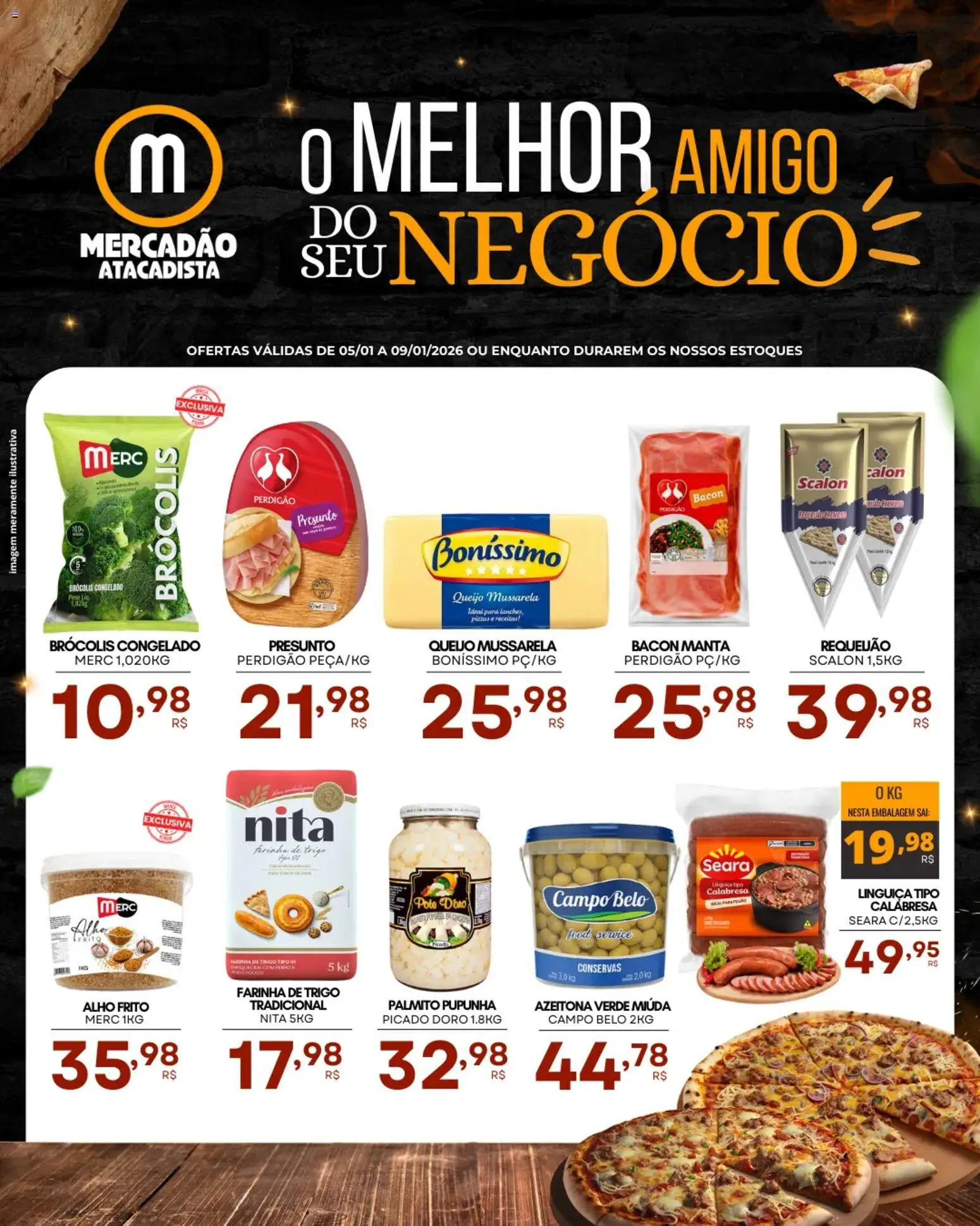 Pré-Visualização do folheto "Ofertas da semana" da loja Mercadão Atacadista válido a partir de 05/01/2026