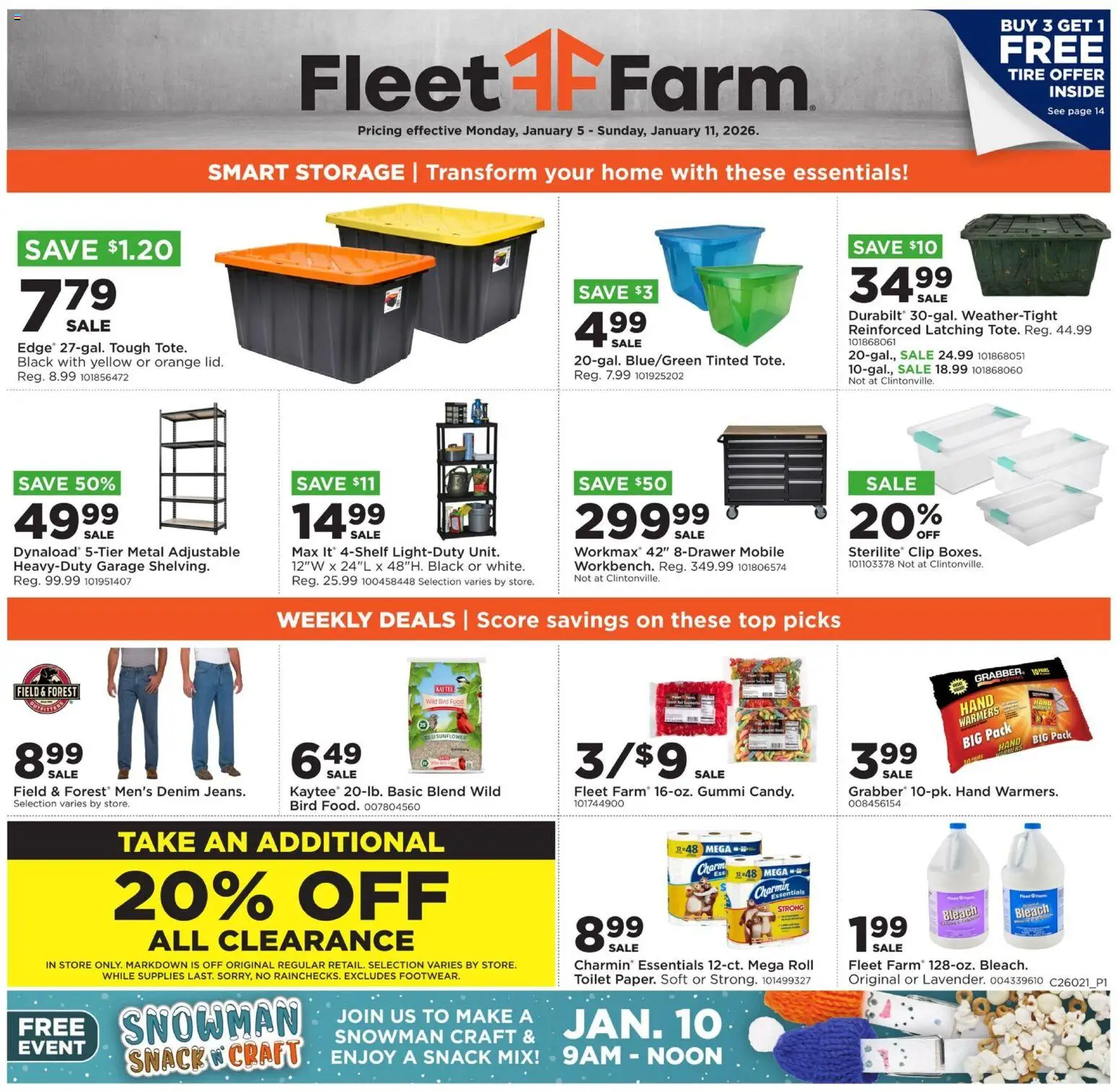 Ad Preview of Mills Fleet Farm Weekly Ad from 01/05/2026
