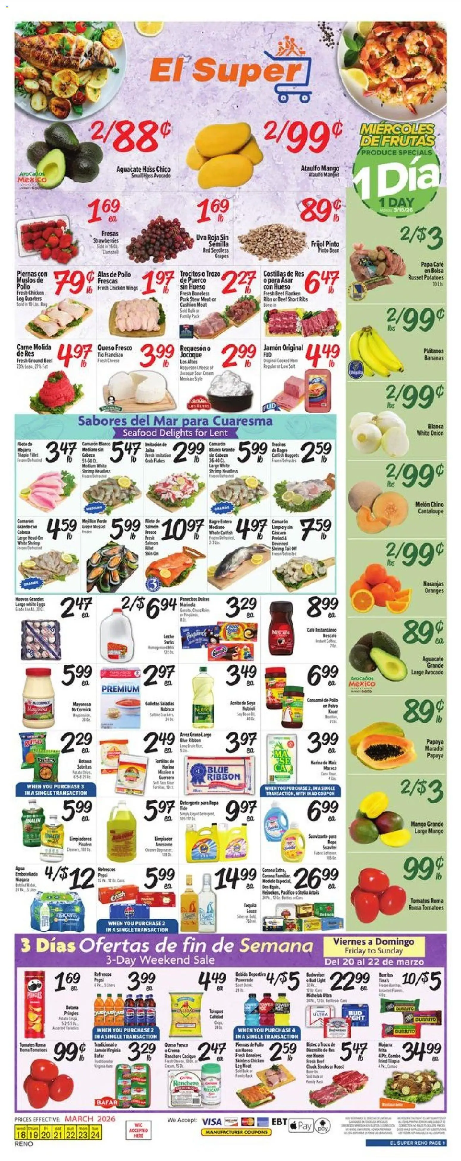 Ad Preview of El Super El Super Weekly Ad from 03/18/2026