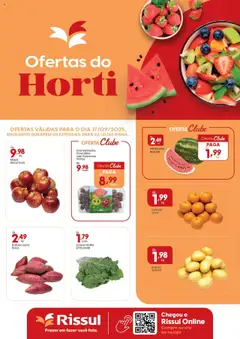 Pré-Visualização do folheto "Ofertas Quarta do Horti" da loja Rissul válido a partir de 17/09/2025