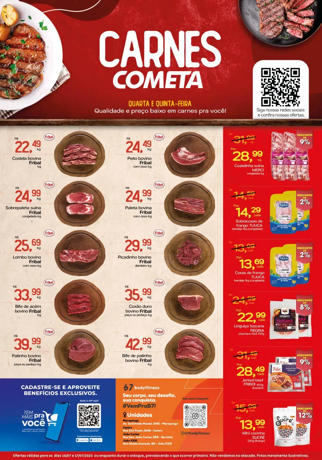 Cometa Supermercados folheto "Ofertas Carnes" válido a partir de 16/07/2025 - número de página 1