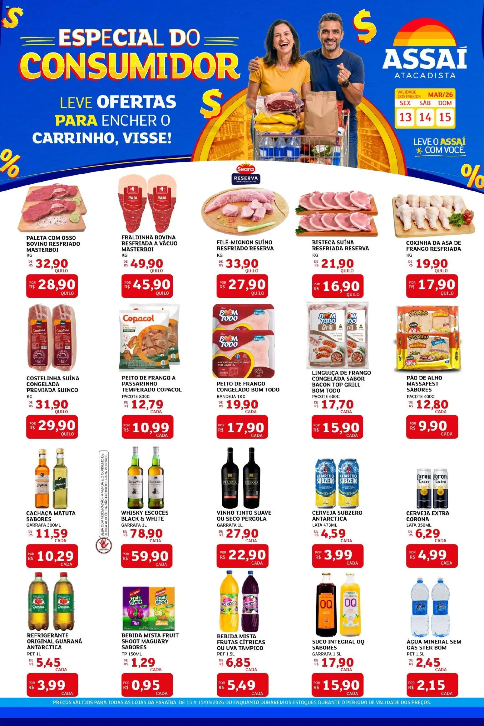 Pré-Visualização do folheto "Assaí Atacadista ofertas - PB" da loja Assaí Atacadista válido a partir de 13/03/2026