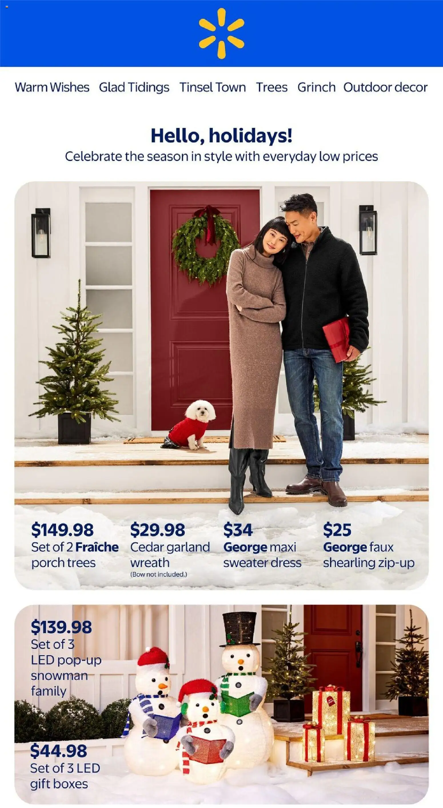 Preview of leaflet Hello, holidays! from shop Walmart is valid from Oct 30, 2025 - Dress, Sweater
