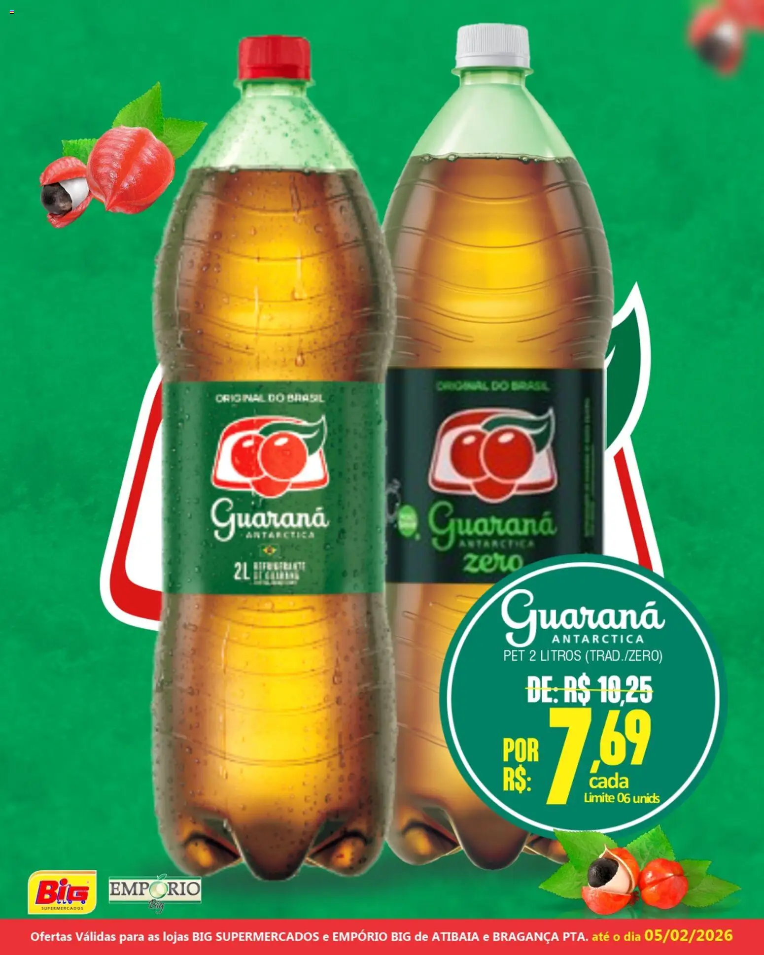 Pré-Visualização do folheto "Ofertas Guaraná Antarctica" da loja Big Supermercados válido a partir de 31/01/2026