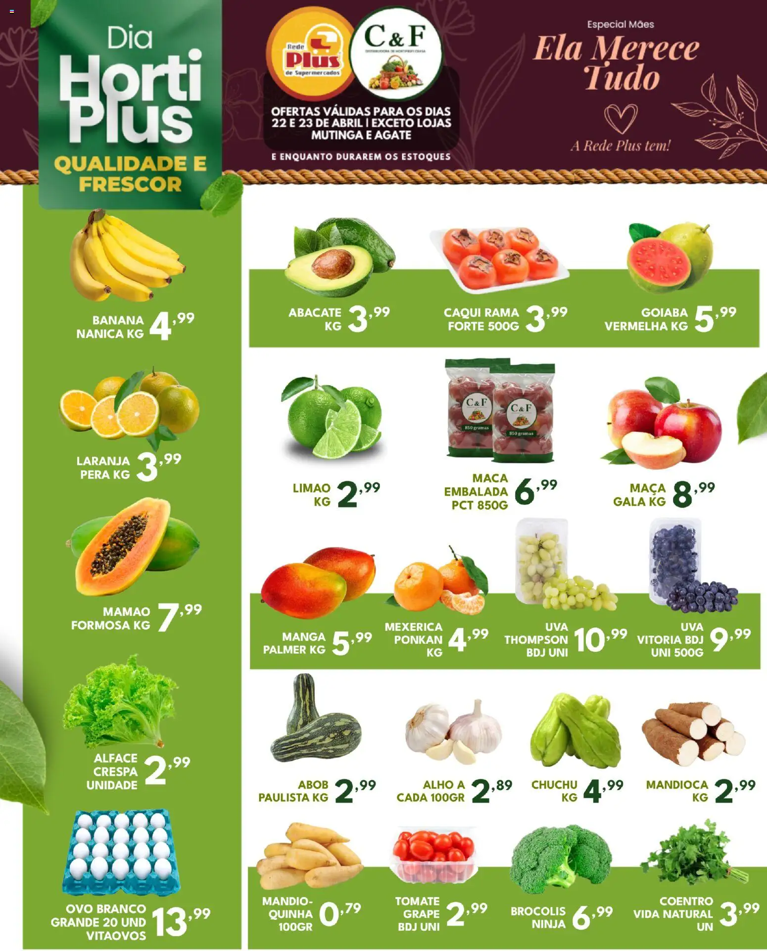 Pré-Visualização do folheto "Rede Plus Supermercados - Ofertas da semana" da loja Rede Plus Supermercados válido a partir de 22/04/2026